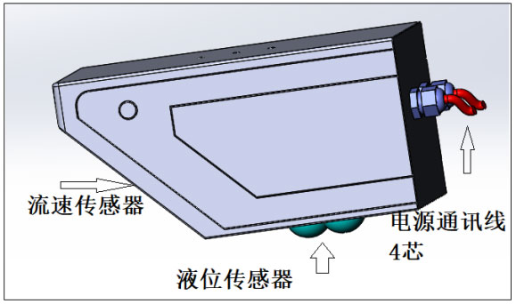 雷達水位流速流量傳感器產(chǎn)品結構圖